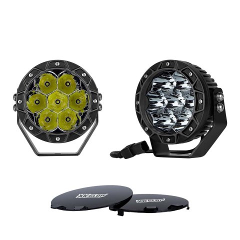 XK Glow Light Bars, Pods and Fog Lights XK067005 1pc 5in Spot Beam Cube Offroad Round Work Kit