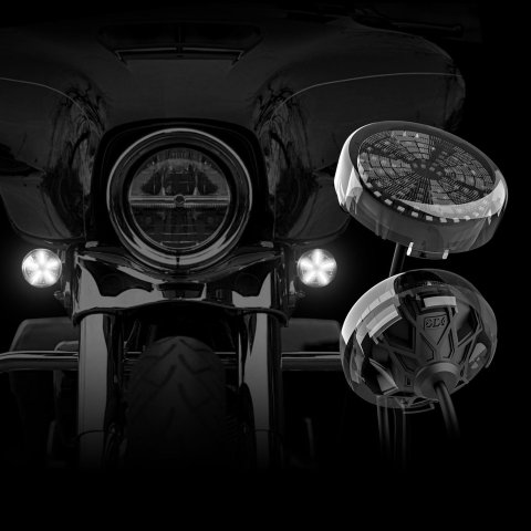 XK Glow Powersports Taillights XK-MTP57-BF Pro Series MotoTurnz - 1157 Bullet Style Front