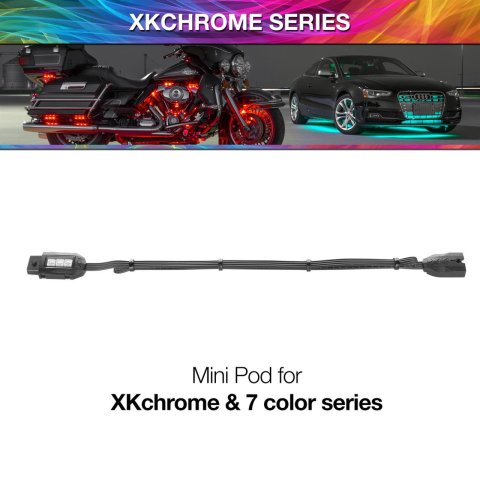 XK Glow XKchrome LED Accent Add-On Lights XK-4P-P 2nd Gen Multi Color Pod for & 7 Color Series