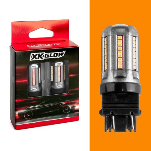 XK Glow Light Bulbs XK3156-A 2pc Amber 3156 Auto Bulb