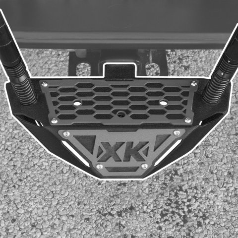 XK Glow Hitch Receiver Steps and Whip Plate XK-HITCH Step, Step Plate, Steel, Black Powdercoated, Each