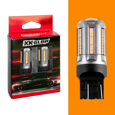 XK Glow Light Bulbs XK7443-A 2pc Amber 7443 Auto Bulb