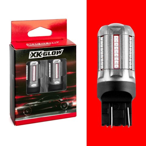 XK Glow Light Bulbs XK7443-R 2pc Red 7443 Auto Bulb