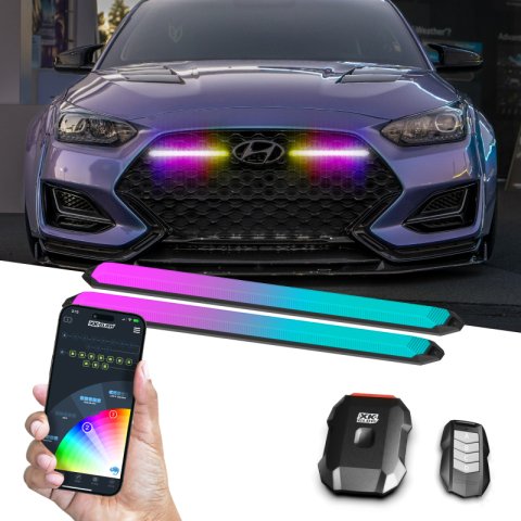 XK Glow Light Bars, Pods and Fog Lights MX-DRL-6-KIT 6" XKmax DRL Truck Grill Flexible App Cntl Bar 2pc