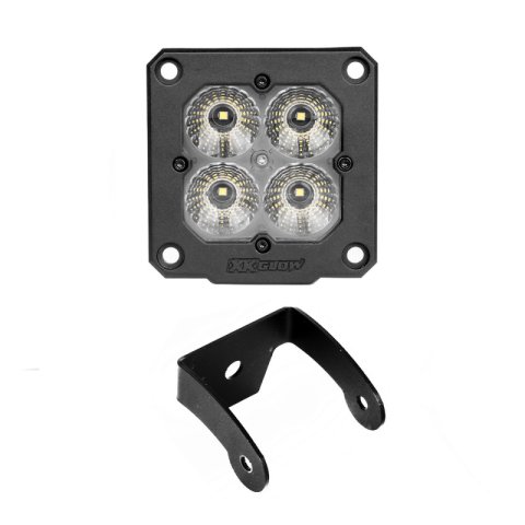 XK Glow C3 Cube Lights XK065002-FL Flush Mount XKchrome 20w LED Light with RGB Accent Light - Flood Beam