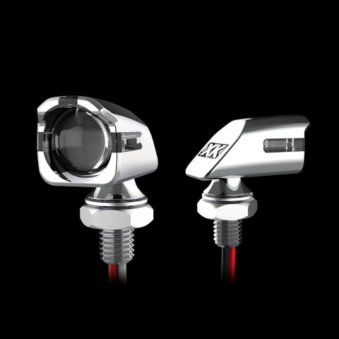 XK Glow LED Accent Lights XK034022-RC Mini Turnz Chrome Red
