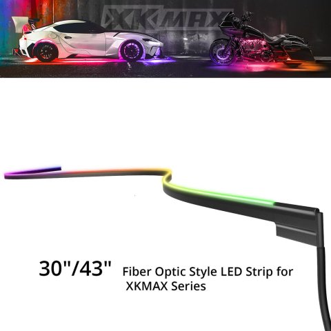 XK Glow LED Accent Lights MX-FO-43 43in XKmax Fiber Optic Ambient Addressable Light Slim Strip