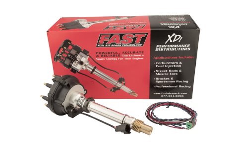 FAST XDi Sportsman Distributors 1000-1510B Distributor, Sportsman, Billet, Hall Effect Trigger, Locked Advance, Large Cap, Chevy, Big/Small Block, Each