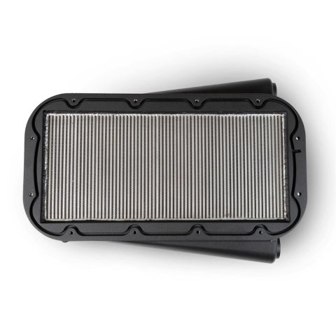 FAST LSXHR Intake Manifold Intercoolers 148000 Intercoolers, Intercooler, Aluminum, Black, -16 AN Inlet/Outlet, 13.530 in. Width, 5.800 in. Height, 15.800 in. Depth, Each