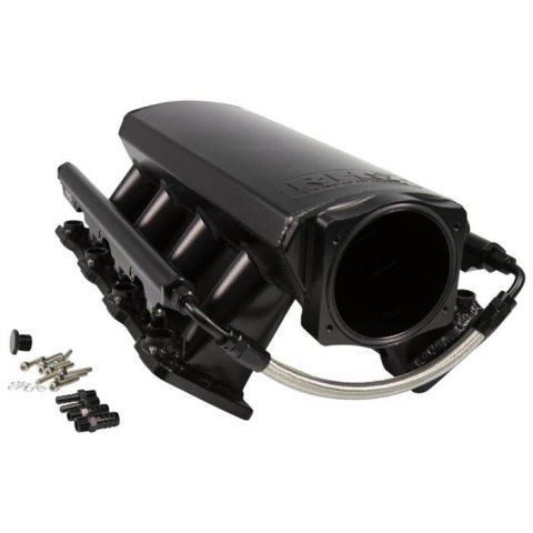 FAST LS Cathedral Port Sheet Metal Intake Manifolds 10902 Manifold, Fabricated, Aluminum, Black Anodized, uses 102mm Throttle Body, Port, with Fuel Rails, Chevy, LS1/LS2/LS6/LQ4/LQ9/LM7, Each