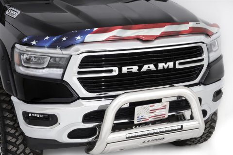Stampede Vigilante Premium Hood Protectors 3022-41 Bugsheild, HS Flag 2019-2019 GMC Sierra 1500