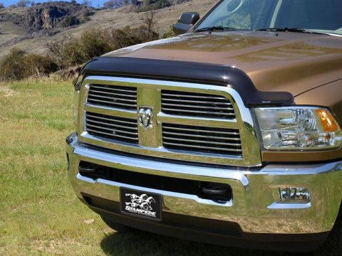 Stampede Vigilante Premium Hood Protectors 2038-2 Bug Guard, Protector, Acrylic, Smoke, Buick, Chevy, Pontiac, Saturn, Each