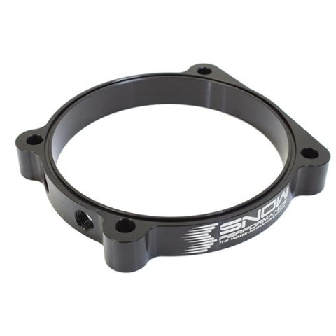 Snow Performance Water-Methanol Injection Plates 40067 Throttle Body Spacer, Billet Aluminum, Black Anodized, GM Truck, Each