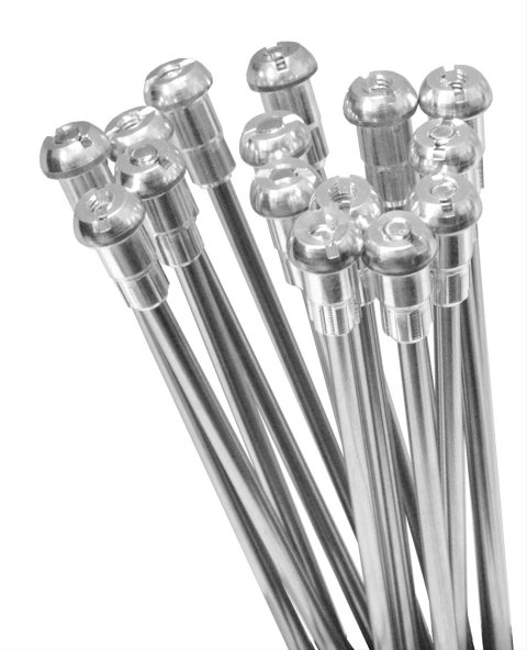 Excel Spoke and Nipple Sets 30-9560 Set, Polished Stainless Steel Spokes, Spline Drive, 14 in., Rear, Yamaha, Kit