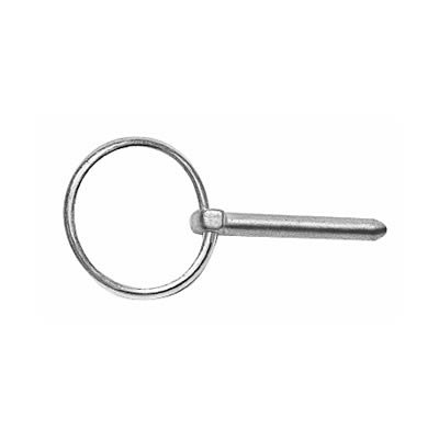 Trans-Dapt Performance Replacement Safety Pins 4097 Hood Pin Clips, Torsion Pin Style, 3/16 in. Diameter, Steel, Chrome Plated, Pair