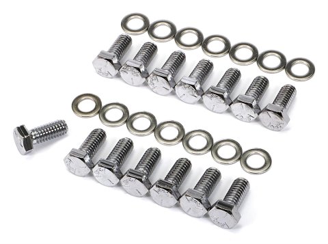 Trans-Dapt Performance Products Differential Cover Fasteners 9232 Bolt Set, Diff Bolt Set For GM 14 Bolt Chrome