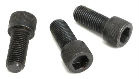 Trans-Dapt Performance Pulley Bolts 9491 Bolts, Steel, Black, Allen, 7/16 in.-20, 1.0 in. UHL, Universal, Set of 3