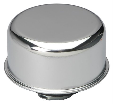 Trans-Dapt Performance Chrome Valve Cover Breathers 9617 Breather, Twist-On, Round, Steel, Chrome, Plain, Each