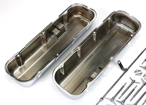 Trans-Dapt Performance Chrome Engine Dress-Up Kits 3144 Kit, Steel, Chrome, Chevy, Big Block, Kit