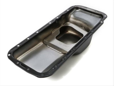 Trans-Dapt Performance Products Oil Pans 8712 BB MOPAR ASPHALT BLACK POWDER COATED OIL PAN