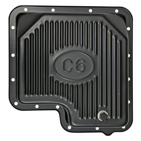 Trans-Dapt Performance Products Automatic Transmission Pans 7171 Pan, Ford C6 Black Finned Trans Pan