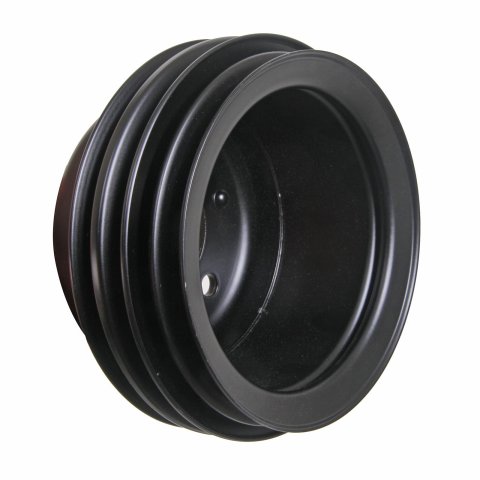 Trans-Dapt Performance Powdercoated Pulleys 8311 Crankshaft Pulley, V-belt, 3-groove, 6.750 in. O.D., Steel, Black Powdercoated, Ford, 289, Each