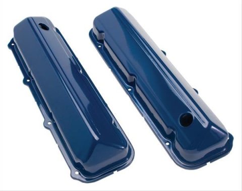 Trans-Dapt Performance PerfectMatch Valve Covers 8347 Covers, PerfectMatch, Perimeter Bolt Mounting, Steel, Blue Powdercoated, Ford, Mercury, 429, 460, Pair