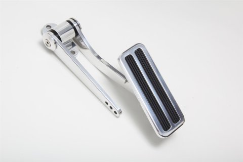 Trans-Dapt Performance Gas Pedals 9501 Throttle Pedal, Firewall Mount, Rectangle, Aluminum, Polished, 1.750 in. Width, 4.000 in. Length, Each