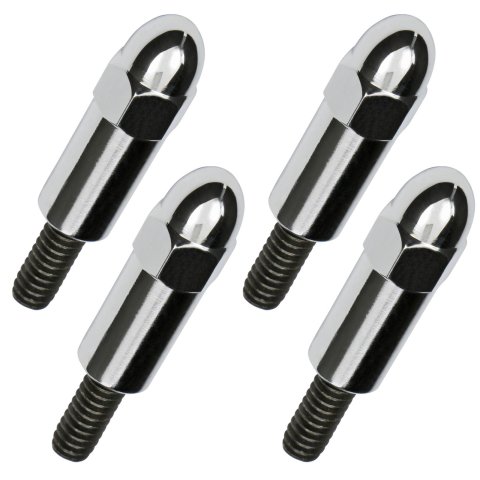 Trans-Dapt Performance Products Valve Covers 7472 Cover, 1/4-20 X 1-1-3/8 Tall V/C Fasteners Acorn Chrome