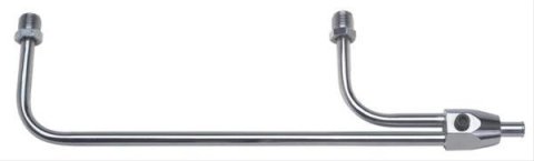 Trans-Dapt Performance Fuel Lines 2198 Line, Chrome, Steel, Holley, 4160 Series, 3/8 in. Hose Barb Inlet, Kit