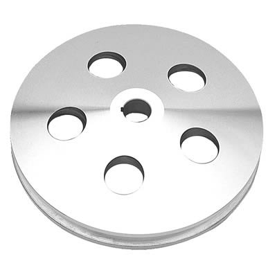 Trans-Dapt Performance Products Power Steering Pulleys 8934 Pump Pulley, Polished Aluminum, GM, 5 3/4 in. Diameter, 5/8 in. Shaft with Keyway, Each
