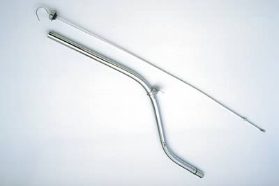 Trans-Dapt Performance Chrome Transmission Dipsticks 9421 Dipstick, Steel, Chrome, TH350, 27 in. Length, Each