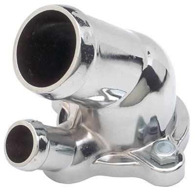 Trans-Dapt Performance Chrome Water Necks 9403 Neck, Zinc Alloy, Plated, 45 Degree, Oldsmobile, V8, Each