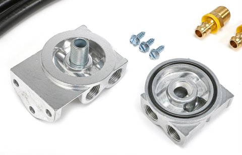 Trans-Dapt Performance Products Oil Filter Relocation Kits 1858 OIL FILTER RELOCATION KIT 90 DEGREE/HORIZONTAL