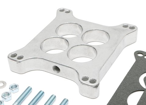 Trans-Dapt Performance 1 Inch Carburetor Spacer 2187 Spacer, Aluminum, in. Thick, 4-Hole, Square Bore, Each
