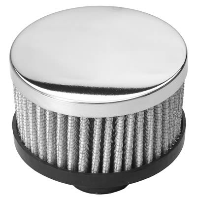 Trans-Dapt Performance Valve Cover Filter Breathers 6896 Oil Breather Cap; Breather Cap; Push-In; 2 in. Tall; Chrome