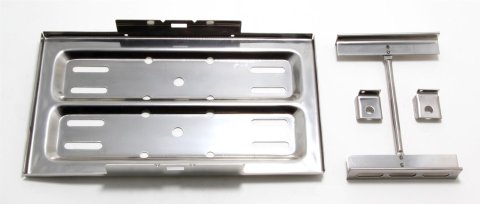 Trans-Dapt Performance Stainless Steel Battery Trays 9323 Tray, Steel, Polished, 7.50 in. Wide, 13.250 in. Long, Each