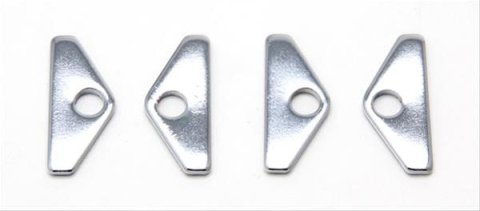 Trans-Dapt Performance Chrome Mini Valve Cover Tabs 9067 Hold-Down Tabs, Steel, Plated, Universal, Set of 4