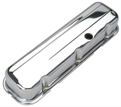Trans-Dapt Performance Chrome Valve Covers 9235 Covers, Tall, Steel, Chrome, Plain, Chevy, Big Block, Pair