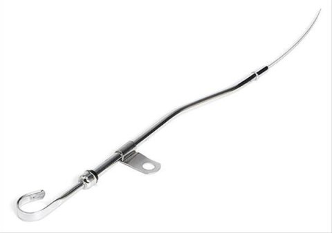 Trans-Dapt Performance Engine Oil Dipstick and Tube Kits 9222 with Tube, Engine, Steel, Chrome, Ford, 1969-1981, Small Block Windsor, Each