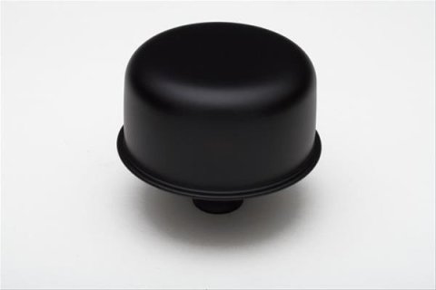 Trans-Dapt Performance PerfectMatch Valve Cover Breathers 8645 Breather, Round, Push-in, Aluminum, Black, Shielded, 2.75 in. Diameter, 0.75 in. Hole Size