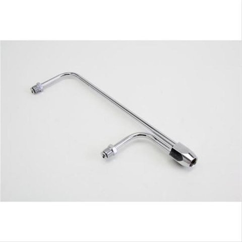 Trans-Dapt Performance Fuel Lines 2193 Line, Steel, Chrome, 9-5/16 in. Line Spacing, 1/8 in. NPT Threaded Port, Each