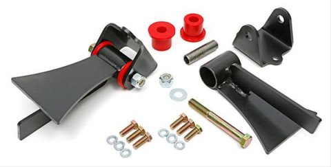 Trans-Dapt Performance Universal Street Rod-Style Motor Mounts 4511 Mount, Rod Style, Red, Polyurethane, Chevy, Small Block, LSX, Kit
