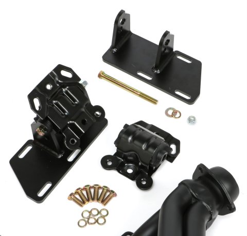 Trans-Dapt Performance Swap-In-A-Box Complete Engine Swap Kits 99081 Kit, Headers, Steel, Black Ceramic Coated, Motor Mounts, Oil Pan, Pickup, Gaskets, Hardware, Chevy, Small Block, Kit