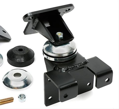 Trans-Dapt Performance Engine Swap Motor Mounts for 1949-1954 STREET ROD - 4196 Mounts, Swap, Complete, Bolt-In, Steel/Rubber, Black/Black, Street Rod, Chevy, Big/Small Block, Kit