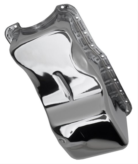 Trans-Dapt Performance OEM Replacement Oil Pans 9532 Pan, Steel, Chrome Plated, 4 qt., Ford, 351W, Each