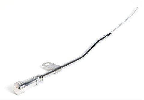 Trans-Dapt Performance Billet Handle Engine Oil Dipsticks 8902 Dipstick with Tube, Engine, Chrome Steel Tube/Polished Handle, Ford, 260-289-302, Front Sump, Each