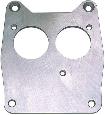 Trans-Dapt Performance Throttle Body to Carbureted Manifold Adapters 2207 TBI Adapter, TBI Spread Bore Manifold, Steel, Natural, .250 in. Thick, Chevy, Big Block, Rear Mount, Each