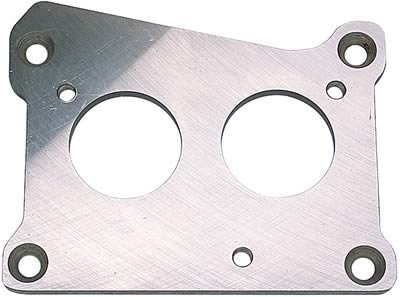 Trans-Dapt Performance Throttle Body to Carbureted Manifold Adapters 2204 TBI Adapter, TBI 2-Barrel Manifold, Steel, Natural, .250 in. Thick, Chevy, Small Block, Front Mount, Each