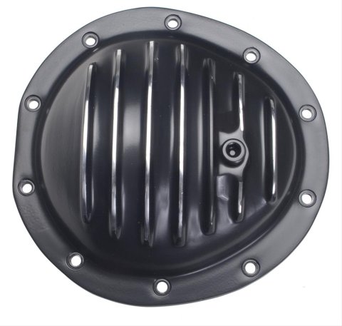 Trans-Dapt Performance Finned Aluminum 10 Bolt GM 8.5 Inch (truck, front) Differential Cover 9938 Cover, Aluminum, Black Powdercoated/Polished, GM, in., Front Axle, Kit